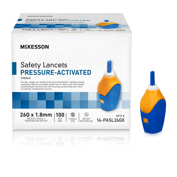 CASE/2000: Safety Lancet McKesson 26 Gauge Retractable Pressure Activated Finger