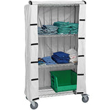 EACH: Quantum CC243663WNV White Nylon Cart Cover with Velcro® Closure for 24" x 36" x 63" Shelving