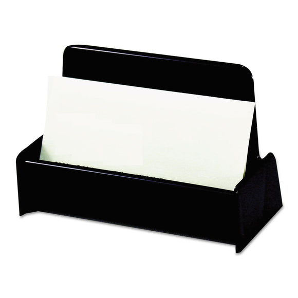 EACH: Universal Business Card Holder, Holds 50 2 x 3.5 Cards, 3.75 x 1.81 x 1.38, Plastic, Black
