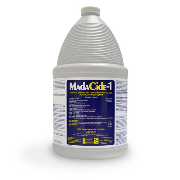 CASE/4: MadaCide-1® Surface Disinfectant Cleaner Alcohol Free Manual Pour Liquid 1 gal. Jug Scented NonSterile