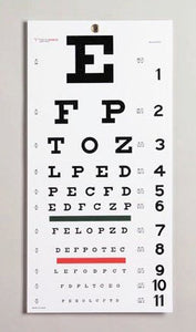 Eye Chart Tech-Med® 20 Foot Distance Acuity Test