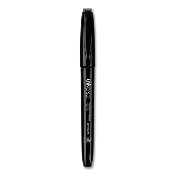 DZ/12: Pen-Style Permanent Marker, Fine Bullet Tip, Black, Dozen