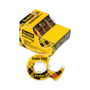 PACK/3: Double-Sided Permanent Tape in Handheld Dispenser, 1" Core, 0.5" x 20.83