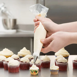 ROLL/100: Ateco 4712 12" High-Grip Clear Disposable Pastry Bags