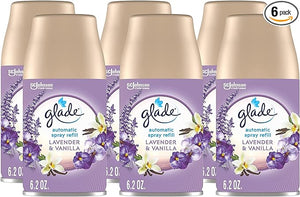 Glade Lavender & Vanilla Automatic Spray Refills Air Fresheners 6.2 oz (Pack of 6)