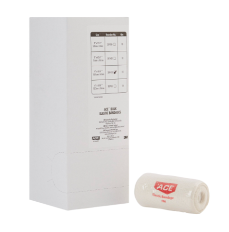 Elastic Bandage 3M™ ACE™ 4 Inch X 5 Yard Clip Detached Closure Tan NonSterile Standard Compression-10/BX