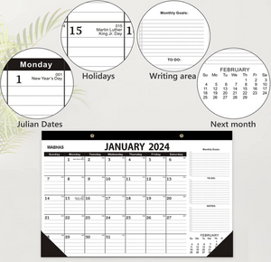 Desk Calendar 2023-2024 18-Months April 2023 to September 2024,2023 Desk Calendar 17''X 12'',Wall Calendar 2023 Monthly Perfect for Home, School or Office.