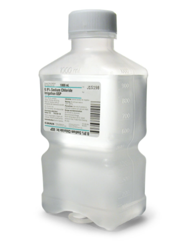 Irrigation Solution 0.9% Sodium Chloride, Preservative Free Not for Injection Bottle 1,000 mL-16/CS