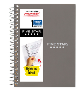 Wirebound Notebook with Two Pockets, 1-Subject, Medium/College Rule, Randomly Assorted Cover Color, (100) 7 x 4.38 Sheets