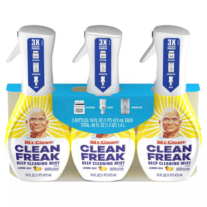 Mr. Clean, Clean Freak Deep Cleaning Mist Multi-Surface Spray, Febreze Lemon Zest (3 ct., 16 fl oz.)