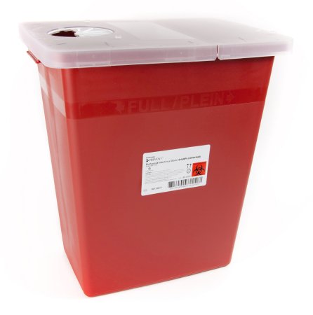 Sharps Container McKesson Prevent® 13-3/4 W X 13-3/4 D X 14 H Inch 8 Gallon Red
