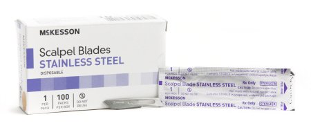 Surgical Blade McKesson Brand Stainless Steel No. 10 Sterile Disposable Individually Wrapped