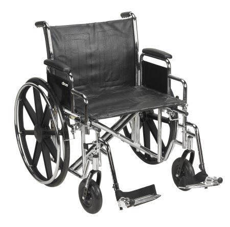 Wheelchair McKesson Dual Axle Desk Length Arm Removable Padded Arm Style Composite Wheel Black Upholstery 22 Inch Seat Width 450 lbs. Weight Capacity