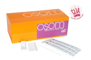 Rapid Test Kit OSOM® Ultra Infectious Disease Immunoassay Influenza A + B Nasal Swab / Nasopharyngeal Swab / Nasopharyngeal Aspirate / Nasopharyngeal Wash Sample 25 Tests