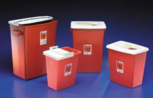 Biomax Container with Sliding Lid and Gasket, Red, 18 gal.-5/Case