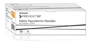 Hypodermic Needle McKesson Prevent® HT Hinged Safety Needle 25 Gauge 5/8 Inch Length
