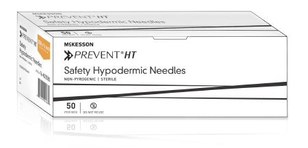 Hypodermic Needle McKesson Prevent® HT Hinged Safety Needle 25 Gauge 5/8 Inch Length