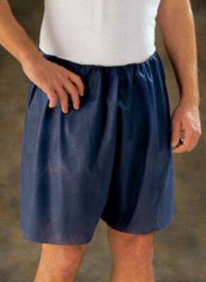 Exam Shorts MediShorts® Large / X-Large Navy Blue Nonwoven Adult Disposable 50/CS
