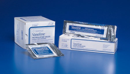 Impregnated Dressing Vaseline® 3 X 9 Inch Mesh Gauze White Petrolatum Sterile