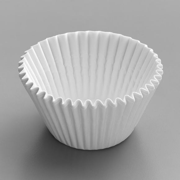 White Fluted Baking Cup 2 1/4