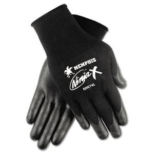 Ninja x Bi-Polymer Coated Gloves, Black, Pair