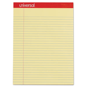 Perforated Writing Pads, Wide/Legal Rule, 8.5 x 11.75, Canary, 50 Sheets, Dozen