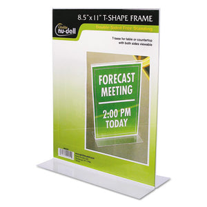 Acrylic Clear Plastic Sign Holder, Stand-Up, 8 1/2 x 11
