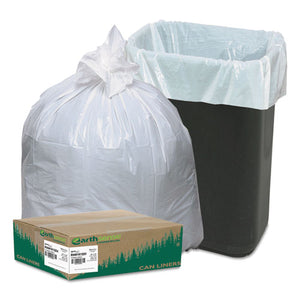 Linear-Low-Density Recycled Tall Kitchen Bags, 13 gal, 0.85 mil, 24" x 33", White, 150/Box