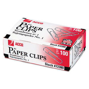Paper Clips, Medium (No. 1), Silver, 1,000/Pack