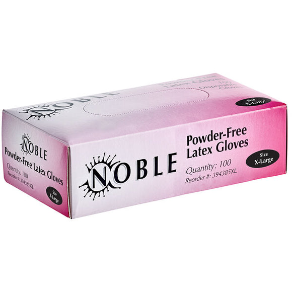 Case of 1000 (10 Boxes of 100): Noble Products Small Powder-Free Disposable Latex Gloves for Foodservice