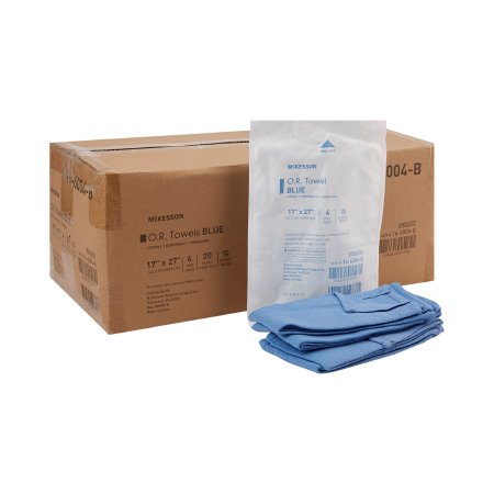 O.R. Towel McKesson 17 W X 27 L Inch Blue Sterile-20/Case