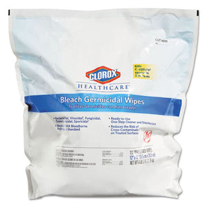 Clorox Healthcare Bleach Germicidal Wipes Refill, 110 Count Refill (Pack of 2)