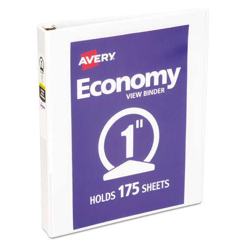 Economy View Binder with Round Rings , 3 Rings, 1