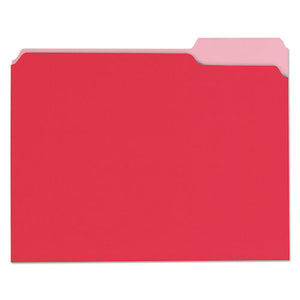 Deluxe Colored Top Tab File Folders, 1/3-Cut Tabs, Letter Size