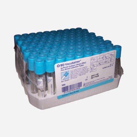 BD Vacutainer® Plus Venous Blood Collection Tube Coagulation Tube Sodium Citrate Additive 13 X 75 mm 2.7 mL Light Blue