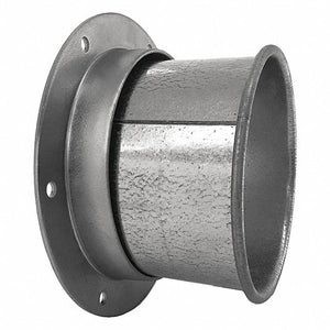 Galvanized Steel Angle Flange Adapter, 7 in Duct Fitting Diameter, 3 1/2 in Duct Fitting Length