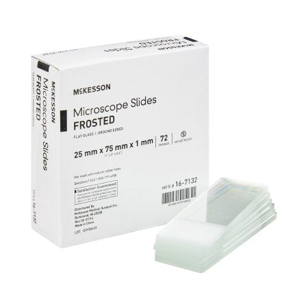 BOX/72: Microscope Slide McKesson 1 X 3 Inch X 1 mm Frosted End