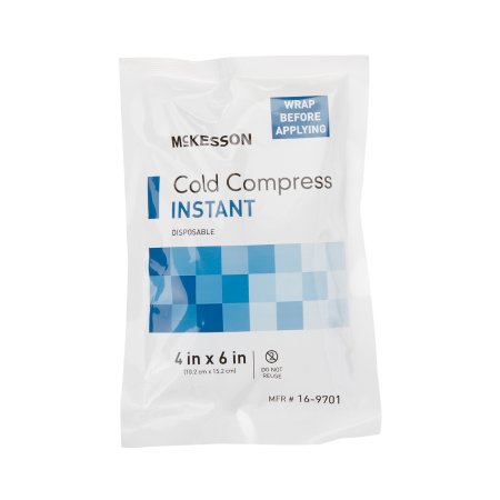 Instant Cold Pack McKesson General Purpose 4 X 6 Inch Plastic / Ammonium Nitrate / Water Disposable