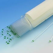 BOX/10: Capillary Blood Collection Tube Micro-hematocrit Ammonium Heparin Additive 1.1 X 75 mm 75 µL Green Stripe Without Closure Glass Tube
