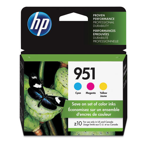 HP 951, (CR314FN) 3-pack Cyan/Magenta/Yellow Original Ink Cartridges