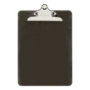 Plastic Clipboard w/High Capacity Clip, 1", Holds 8 1/2 x 12, Translucent Black