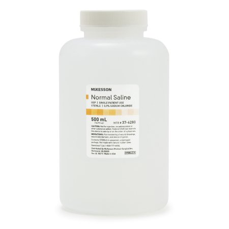 McKesson Irrigation Solution Sodium Chloride 0.9% Not for Injection Bottle, Screw Top 500 mL