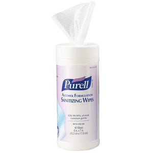 Purell®  Alcohol Formulation Sanitizing Wipes 80 Count Canister
