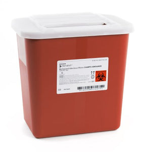 Sharps Container McKesson Prevent® 10-1/4 H X 7 W X 10-1/2 D Inch 2 Gallon Red 20/CS