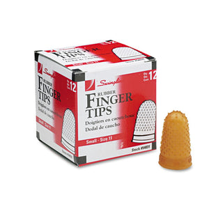 Rubber Finger Tips, 11 (Small), Amber, Dozen