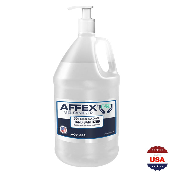AFFEX Care Gel Hand Sanitizer w/ Aloe 1 Gallon w/ Pumps 70% Ethyl Alcohol