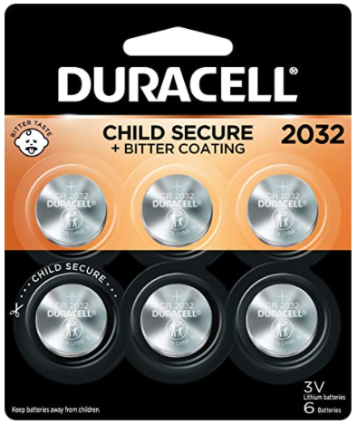 Duracell 2032 Lithium Coin Battery 3V  Bitter Coating Discourages Swa –  BlueSky Supplies