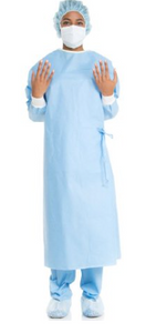 Non-Reinforced Surgical Gown with Towel ULTRA 2X-Large Blue Sterile AAMI Level 3 Disposable-28/Case
