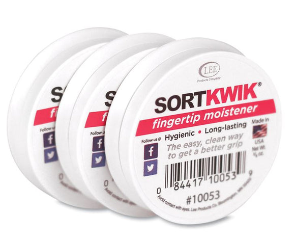 Sortkwik Fingertip Moisteners, 3/8 oz, Pink, 3/Pack