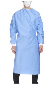 Non-Reinforced Surgical Gown with Towel McKesson X-Large Blue Sterile AAMI Level 3 Disposable